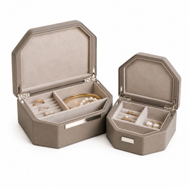 J0219,J0233 Pebble Leather Jewelry Box