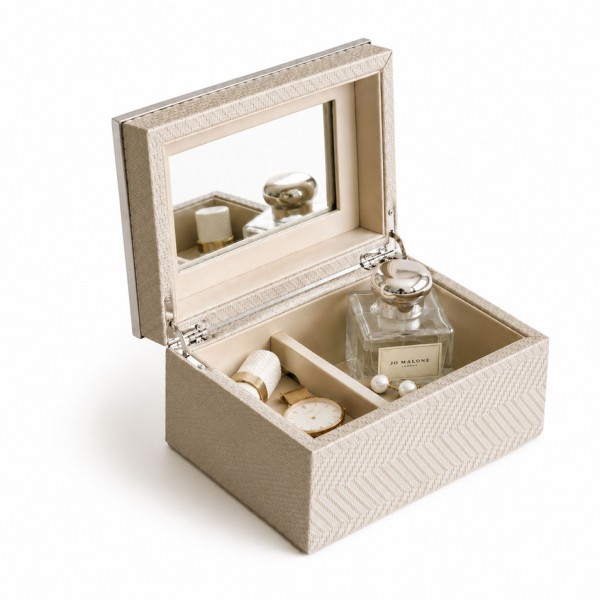 J0237 Luxury Leather Accessories Box with Mirror