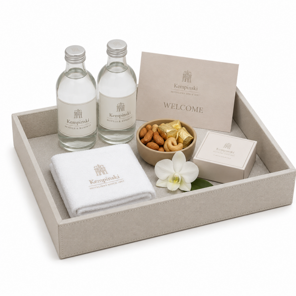 O1129 | Welcome Set Tray Kempinski Edition