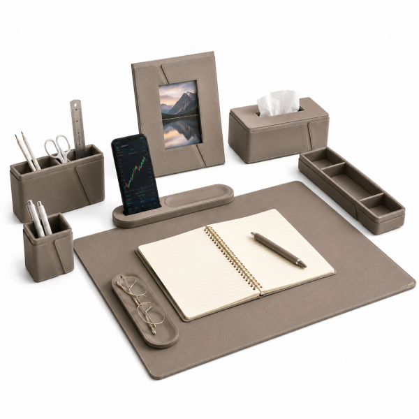 DS155 Luxury Leather Executive Desk Set
